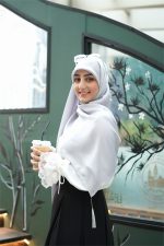 روسری نخ کریستال طوسی روشن - Image 2