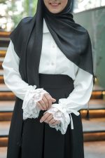 شومیز کرپ ژاکلین سفید پرنسا