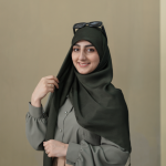 روسری نخ کریستال سبز ارتشی