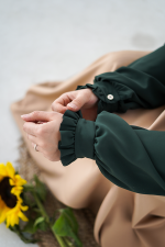 شومیز کرپ ژاکلین زمردی پریماه