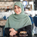روسری نخ پلیسه سبز پاستیلی ستاره