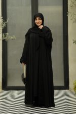 عبای کرپ اندونزی مشکی شاهدخت