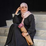 روسری ابریشم ژاکارد پاستیلی کهربا
