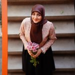 روسری ابریشم ژاکارد قهوه ای کهربا