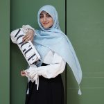 روسری وال اسلپ آبی آسمانی آیسو
