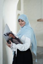 روسری وال اسلپ آبی آسمانی آیسو - Image 3