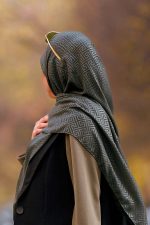 روسری کریشه وارداتی سبز ارتشی دلربا - Image 3