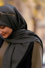 روسری کریشه وارداتی سبز ارتشی دلربا - Image 2