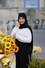 روسری کریشه وارداتی مشکی دلربا - Image 2
