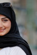 روسری کریشه وارداتی مشکی دلربا - Image 3