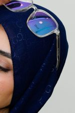 شال کریشه وارداتی سورمه ای لارا - Image 2