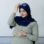 شال کریشه وارداتی سورمه ای لارا
