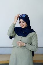 شال کریشه وارداتی سورمه ای لارا