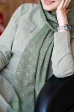 شال کریشه وارداتی سبز ماچا لارا - Image 2