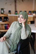 شال کریشه وارداتی سبز ماچا لارا